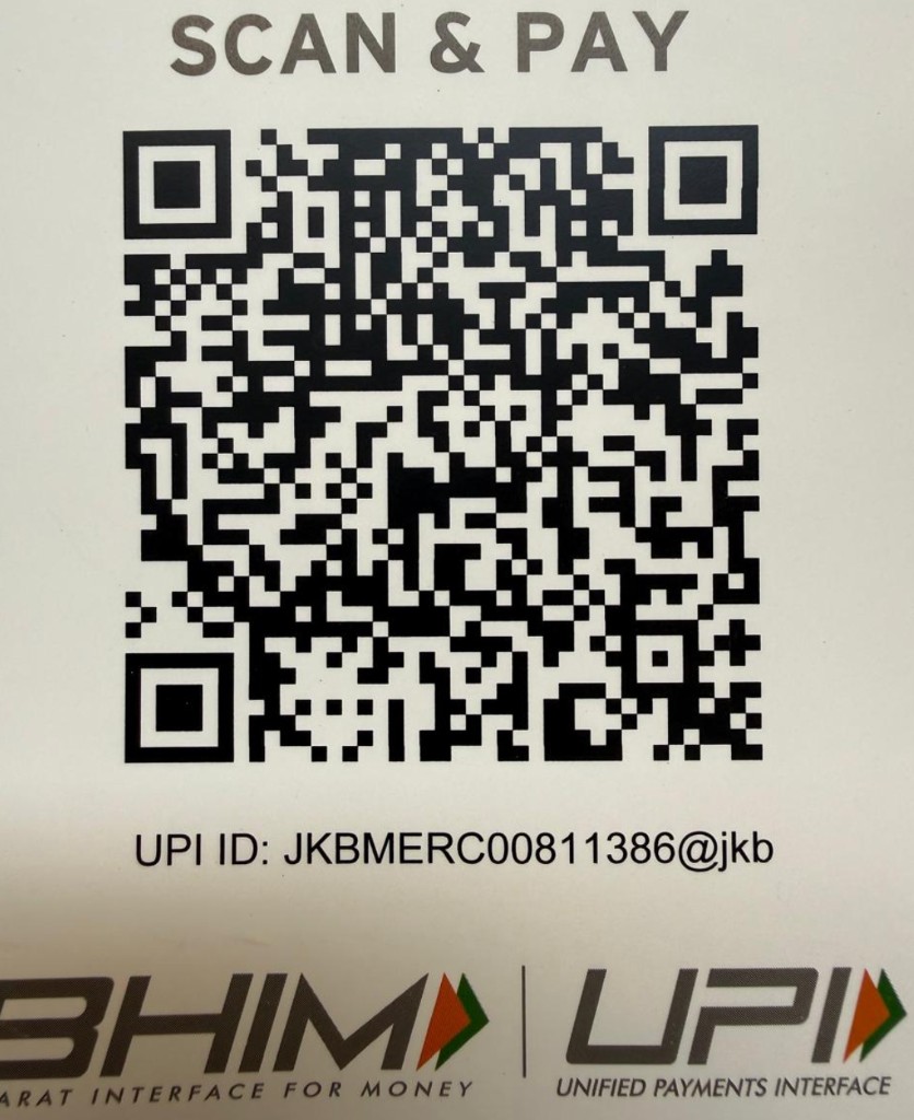 Scan and pay UPI QR for VKASHI
